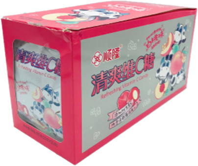 Конфеты Refreshing Vitamin C Candy ПЕРСИК (12бл*20шт*20гр)