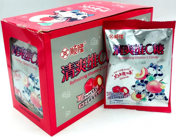 Конфеты Refreshing Vitamin C Candy ПЕРСИК (12бл*20шт*20гр)