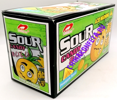 И8526/1 Конфеты SOUR CANDY ACID WARNING SUAN АНАНАС (12бл*20шт*20гр)