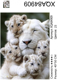 XQA84909 Мозаика 40*50 круг.стразы Под заказ 