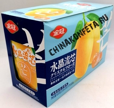 7923/1  Конфеты SHUI JING LIU XIN МАНГО  (12бл*20шт*21гр)