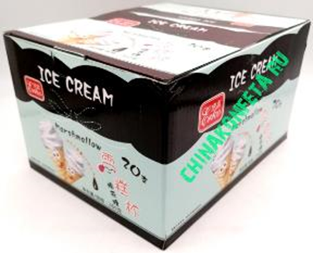 1/5654 Маршмеллоу ERKO ICE CREAM Marshmallow в вафельном стаканчике (12бл*20шт*18гр)    