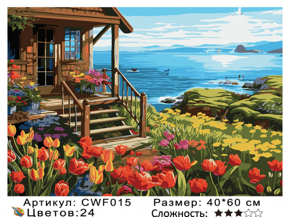 CWF015 рисование 40*60 цвет.холст 