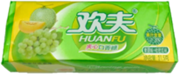 Жев.резинка HUANFU Виноград/Дыня   (14бл*20шт*21,5гр)