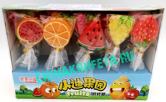 1/7203 Леденцы на палочке Fruits  (20бл*30шт*15гр)
