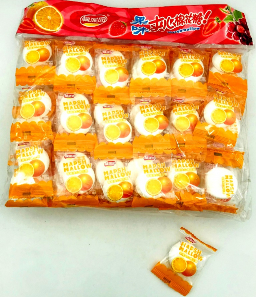 Маршмеллоу с джемом Апельсин (1кор*30уп*75шт*150гр)