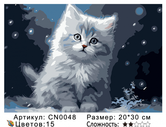 CN0048 Картины по номерам 20*30 цвет.холст 