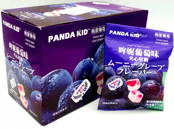 Мармелад PANDA KID Sweet and sour grapes ВИНОГРАД (12бл*20шт*20гр)