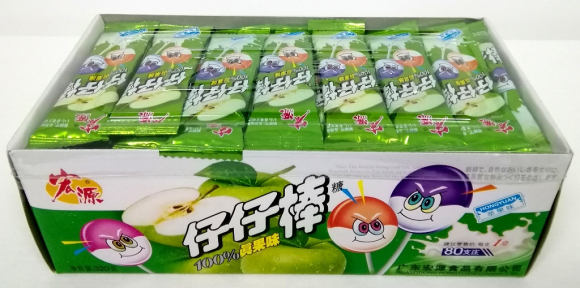 3647/6 Леденец на палочке Яблоко со сливками на палочке (24бл*80шт*4гр)