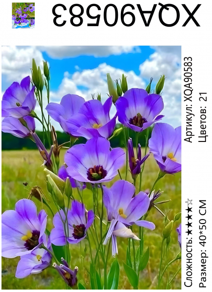 XQA90583 Мозаика 40*50 круг.стразы Под заказ  