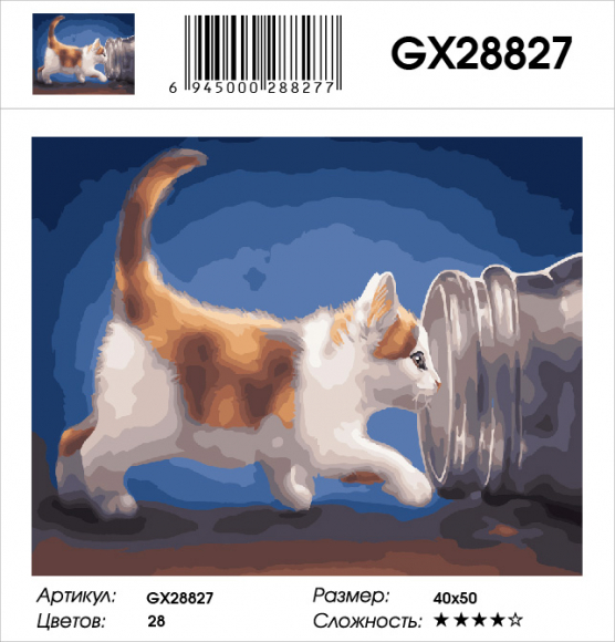 GX 28827 Котенок и банка GX 28827 Котенок и банка