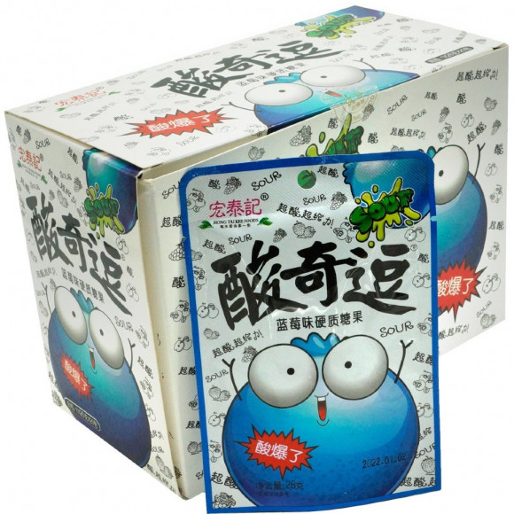 2129/3 Конфеты   SOUR Черника кислые (12бл*20шт*26гр)