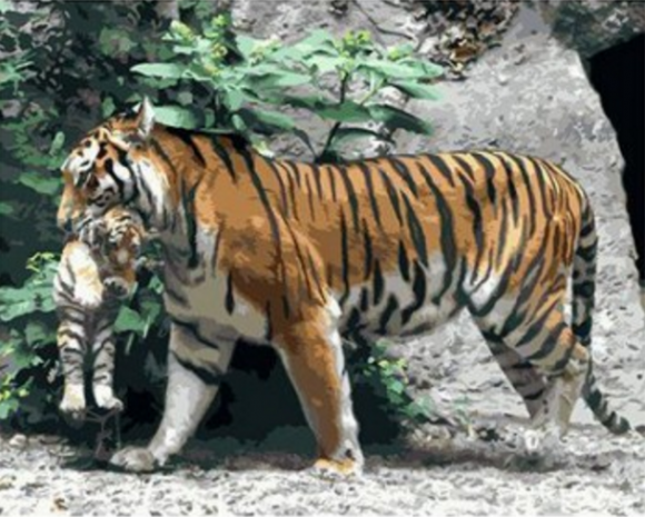 Тигрица с малышом