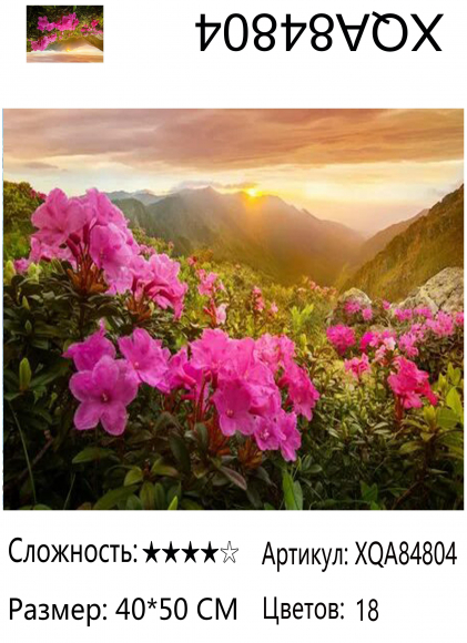 XQA84804 Мозаика 40*50 круг.стразы Под заказ  