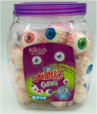 12/3206/1 Мармелад FUN EyeBalls ГЛАЗА с жидкой начинкой (6уп*50шт*18гр)