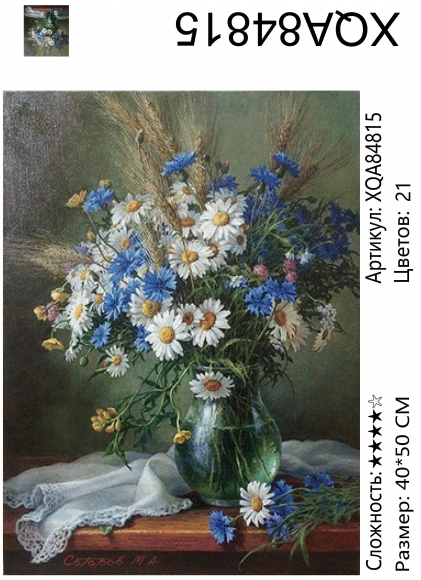 XQA84815 Мозаика 40*50 круг.стразы Под заказ