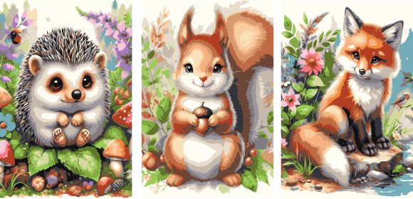 МК01 Набор картин 3шт 20*30 Под заказ 