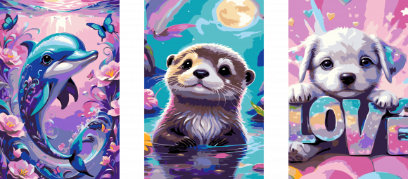 МК03 Набор картин 3шт 20*30 Под заказ