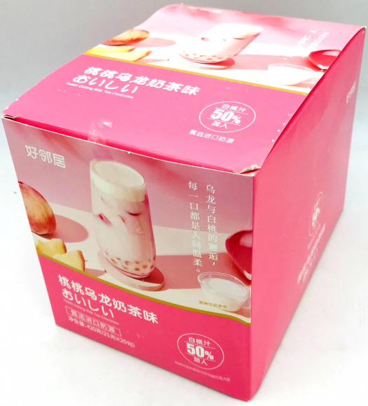 1255 Конфеты Oolong Milk Tea Chocolate ПЕРСИК (12бл*20шт*21гр)