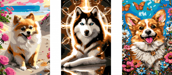 МК08 Набор картин 3шт 20*30 Под заказ  