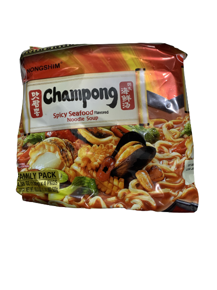 Лапша Nongshim Champong со вкусом морепродуктов острая 4шт/8упак