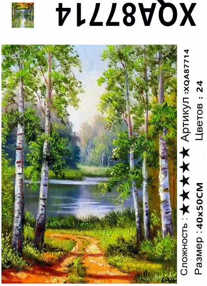 XQA87714 Мозаика 40*50 круг.стразы Под заказ  