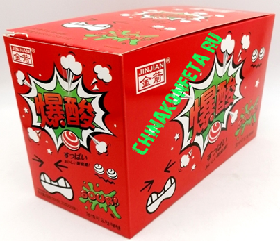 ИЯ5838/1  Конфеты JINJIAN SOUR клубника (12бл*20шт*25гр)