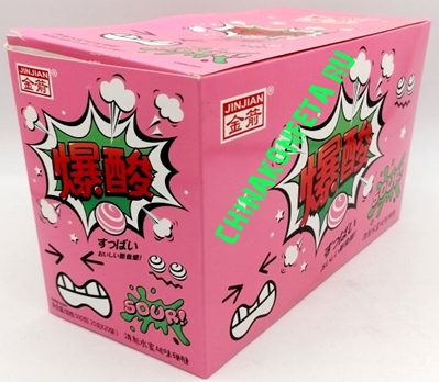 ИЯ5838/3  Конфеты JINJIAN SOUR персик (12бл*20шт*25гр)
