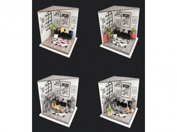 Набор для создания миниатюры (румбокс) «Гостиная музыканта» Набор для создания миниатюры (румбокс) «Гостиная музыканта»