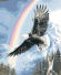 Орёл на фоне радуги